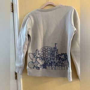 Disney Sweatshirt - Gray with Blue Embroidered Graphic
